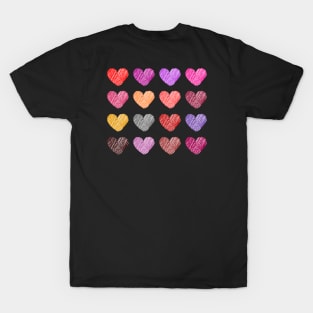 Colorful Love Hearts T-Shirt